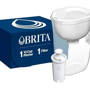NEW Brita White and Clear Water Pitcher with Filter 10cup